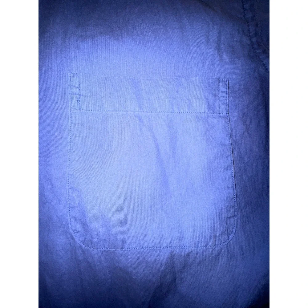 Peter Millar Mountainside Men Small Blue Cotton Silk Blend Button Down Shirt